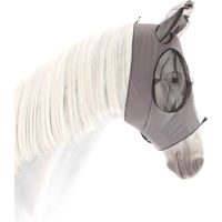 Produktbild von Weatherbeeta Stretch Fliegenmaske mit Ohrenschutz für Warmblut Pferde in Grau/Schwarz