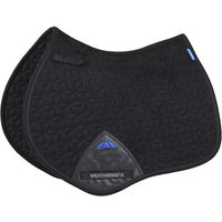 Produktbild von Weatherbeeta Suede Elite Air-Tec Jump Shaped Sattelunterlage aus Kunstleder Schwarz S/M