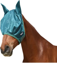 Weatherbeeta Tec Airflow Mesh Fliegenmaske für Ponys in Blau und Grün – Bild 1 von 3