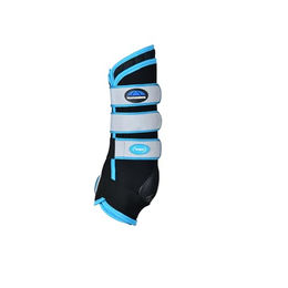 Weatherbeeta Therapy-Tec Stallgamaschen aus Neopren Schwarz Blau Größe S – Bild 1 von 8