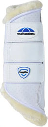 Weatherbeeta Tough-Tec Comfy Fleece Brushing Boots Gamaschen für Pferde Weiß Größe S – Bild 1 von 6