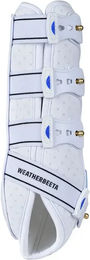 Weatherbeeta Tough-Tec Hard Shell Dressage Boots Gamaschen für Pferde aus Neopren Weiß Größe M – Bild 1 von 7