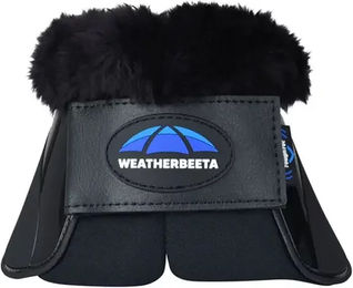 Weatherbeeta Tough-Tec Impact Hufglocken Gamaschen mit Fleece-Besatz Schwarz Größe M – Bild 1 von 5