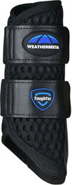 Weatherbeeta Tough-Tec Mesh Brushing Boots Gamaschen für Pferde aus Kunstleder Schwarz Größe M – Bild 1 von 8