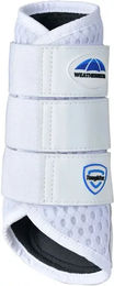 Weatherbeeta Tough-Tec Mesh Brushing Boots Gamaschen für Pferde aus Kunstleder Weiß Größe L – Bild 1 von 6