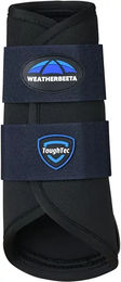 Weatherbeeta Tough-Tec Prime Brushing Boots Gamaschen für Pferde aus Neopren Schwarz Blau Größe M – Bild 1 von 12