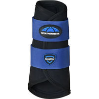 Produktbild von Weatherbeeta Tough-Tec Prime Brushing Boots Gamaschen für Pferde aus Neopren Schwarz Blau Größe M