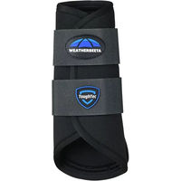 Produktbild von Weatherbeeta Tough-Tec Prime Brushing Boots Gamaschen für Pferde aus Neopren Schwarz Grau Größe M