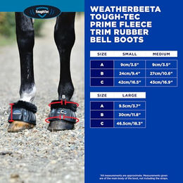 Weatherbeeta Tough-Tec Prime Gummistiefel mit Fleece-Besatz Schwarz/Marineblau Größe L – Bild 1 von 10