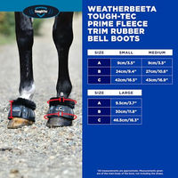 Produktbild von Weatherbeeta Tough-Tec Prime Gummistiefel mit Fleece-Besatz Schwarz/Marineblau Größe L