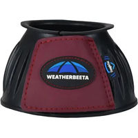 Produktbild von Weatherbeeta Tough-Tec Prime Hufglocken aus Gummi Schwarz-Maroon Größe M
