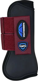 Weatherbeeta Tough-Tec Prime Open Front Boots Gamaschen aus Neopren Schwarz Rot Größe L – Bild 1 von 8