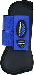 Weatherbeeta Tough-Tec Prime Vorderbeingamaschen aus Neopren in Schwarz und Blau Größe L – Bild 1 von 6