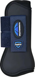 Weatherbeeta Tough-Tec Prime Vorderbeingamaschen und Open Front Boots Schwarz/Navy – Bild 1 von 8