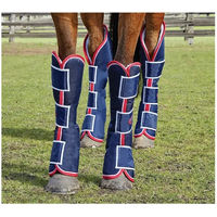 Produktbild von Weatherbeeta Transportgamaschen für Ponys aus Fleece Navy mit Rot und Weiß