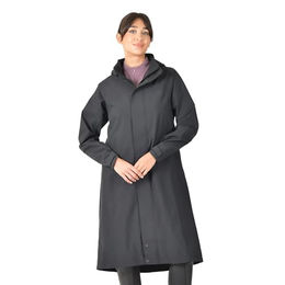 WeatherBeeta Wasserdichte Longline Reitjacke für Damen in Schwarz Größe M – Bild 1 von 6