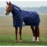 Produktbild von WeatherBeeta Weidedecke Comfitec Plus Dynamic Turnout Detach-A-Neck 360g Größe 120 Navy/Forest Green