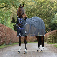Produktbild von Weatherbeeta Wick Dri II Combo Cooler Pferdedecke mit Fleece 120 cm Charcoal Blue White