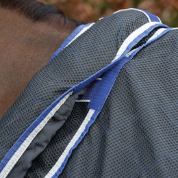 Weatherbeeta Wick Dri II Cooler Combo Decke aus Fleece Grau Blau Weiß – Bild 1 von 6