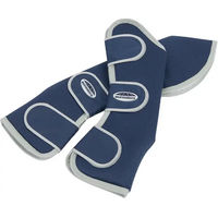 Produktbild von Weatherbeeta Wide Tab Long Travel Boots Transportgamaschen für Pferde mit Fleece-Futter in Blau-Silber