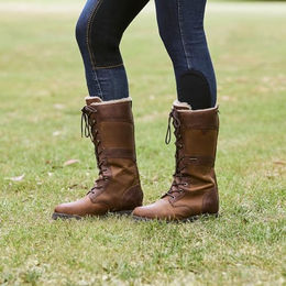 Weatherbeeta Yukon Reitstiefel für Damen aus Leder in Braun wasserdicht Winterstiefel Größe 39 EU – Bild 1 von 5