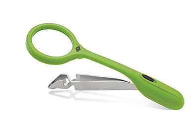 Wedo Zeckenzange Quickex mit Lupe und LED-Licht in Grün – Bild 1 von 3