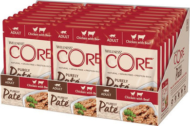 Produktbild von Wellness Core Cat Adult Purely Paté Katzenfutter Huhn & Rind getreidefrei hypoallergen 48 x 85 g - 24 x 85 g