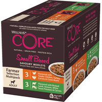 Produktbild von Wellness CORE Savoury Medleys Farmer Selection Nassfutter für kleine Hunde Adult Huhn Pute Lamm Getreidefrei 6 x 85 g - 6 x 85 g
