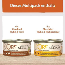 Wellness CORE Signature Selects Katzen Nassfutter Huhn Stückchen in Sauce getreidefrei 8 x 79g - 8 x 79 g – Bild 1 von 5