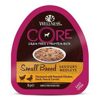 Produktbild von Wellness CORE Small Breed Savoury Medleys Hundefutter Pastete mit Huhn und Ente getreidefrei 85 g 12 Stück - 12 x 85 g