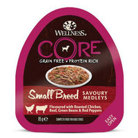 Produktbild von Wellness CORE Small Breed Savoury Medleys Hundefutter Pastete mit Huhn und Rind, getreidefrei, 12 x 85 g - 12 x 85 g