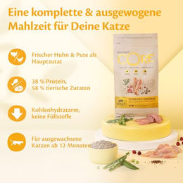 Wellness CORE Sterilised Katzenfutter Trocken Huhn & Truthahn 4 kg für erwachsene sterilisierte Katzen getreidefrei - 4 kg – Bild 1 von 2