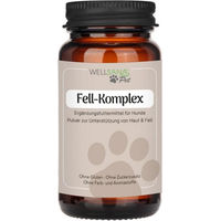 Produktbild von Wellsana Fell-Komplex Kollagen Pulver für Hunde zur Unterstützung von Haut und Fell mit Vitaminen und Mineralien 85 g