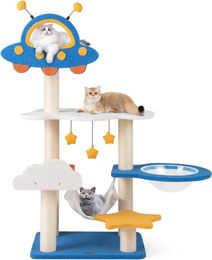 Weltraum Kratzbaum mit Raumkapsel und Sisalkratzsäulen für Katzen – Bild 1 von 1