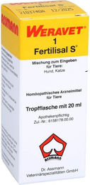 Weravet Fertilisal S1 Tropfen zur Unterstützung der Fruchtbarkeit für Hunde, Katzen und Zootiere – Bild 1 von 3