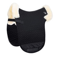 Produktbild von Werner Christ Dressur Satteldecke Champ mit echtem Lammfell und Fellrand in Schwarz für Warmblut - 1 Stk.
