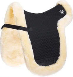 Werner Christ Dressursatteldecke Standard mit Natur-Lammfell in Schwarz – Bild 1 von 7