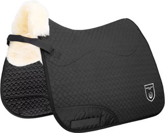 Werner Christ Dressurschabracke Champ mit echtem Lammfell für Warmblut Pferde – Bild 1 von 5