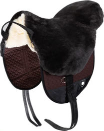 Werner Christ Fellsattel Basic Plus Baumloser Lammfell-Sattel für Ponys in Braun – Bild 1 von 5
