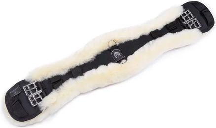 Werner Christ Horse Anatomischer Lammfell-Kurzgurt für Pferde Schwarz-Natur 70 cm – Bild 1 von 2