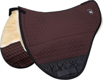 Werner Christ Horse Champ Satteldecke für Pferde mit aufpolsterbarem Lammfellpad für Baumlose und Endurance Sättel in Braun Größe Pony – Bild 1 von 1