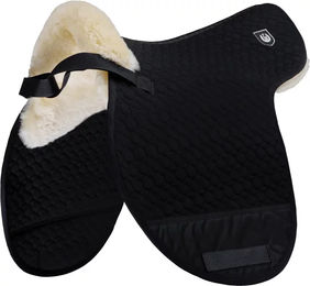 Werner Christ Horse Champ Springschabracke aus Lammfell in Schwarz für Warmblut Pferde – Bild 1 von 7