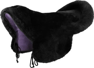Werner Christ Lammfell Sattelbezug Laramie für Westernsättel Schwarz Warmblut – Bild 1 von 9