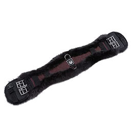 Werner Christ Lammfell-Sattelgurt Konturgurt anatomischer Dressurgurt aus echtem Lammfell 90 cm Braun – Bild 1 von 8