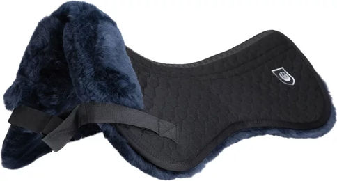 Werner Christ Lammfell Sattelpad Ultra Tripletasche Anatomisch Schwarz Warmblut – Bild 1 von 8