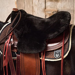 Werner Christ Laramie Lammfell Sattelsitzbezug für Westernsättel mit Hornloch in Natur Größe XL – Bild 1 von 5