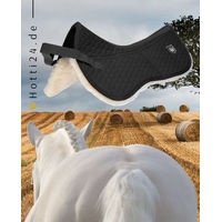 Produktbild von Werner Christ Sattelpad Ultra Doppeltasche aus Lammfell in Schwarz für Warmblut Pferde