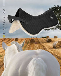 Produktbild von Werner Christ Sattelpad Ultra Hoher Widerrist aus Lammfell Schwarz für Warmblut