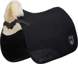 Werner Christ Schabracke Champ D Ultra Doppeltasche für Warmblut in Schwarz Natur – Bild 1 von 6