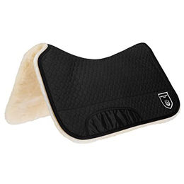 Werner Christ Westernpad aus echtem Lammfell mit 30 mm Wollhöhe in Schwarz 70x75 cm – Bild 1 von 9